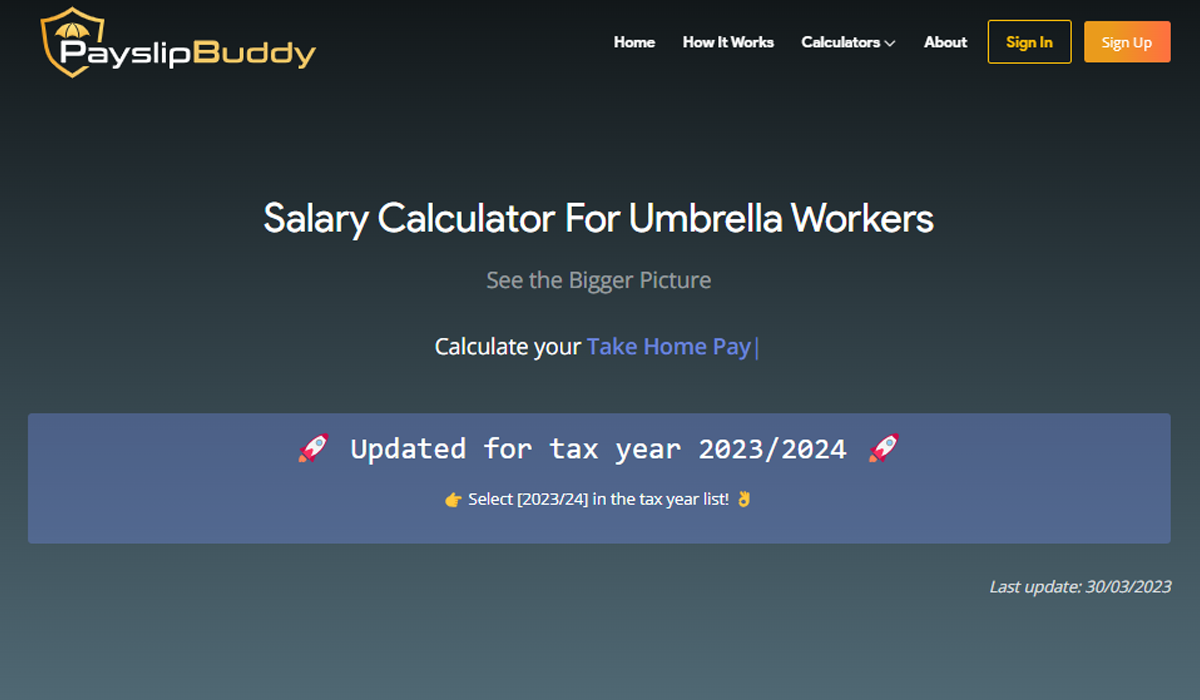 Try the free and comprehensive umbrella company calculator provided by Payslip Buddy - Image 1